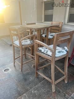 High table with 4 chairs  ترابيزه هاي تابل