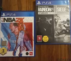 Rainbow6siege - NBA2K22 good condition ps4cds