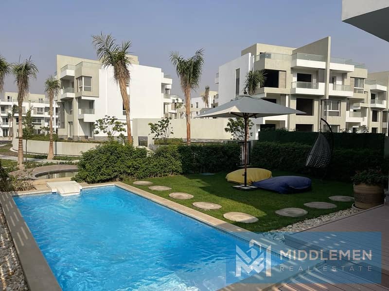 apartment 180m view lagoon prime location delivered , beta greens mostakbal city 8