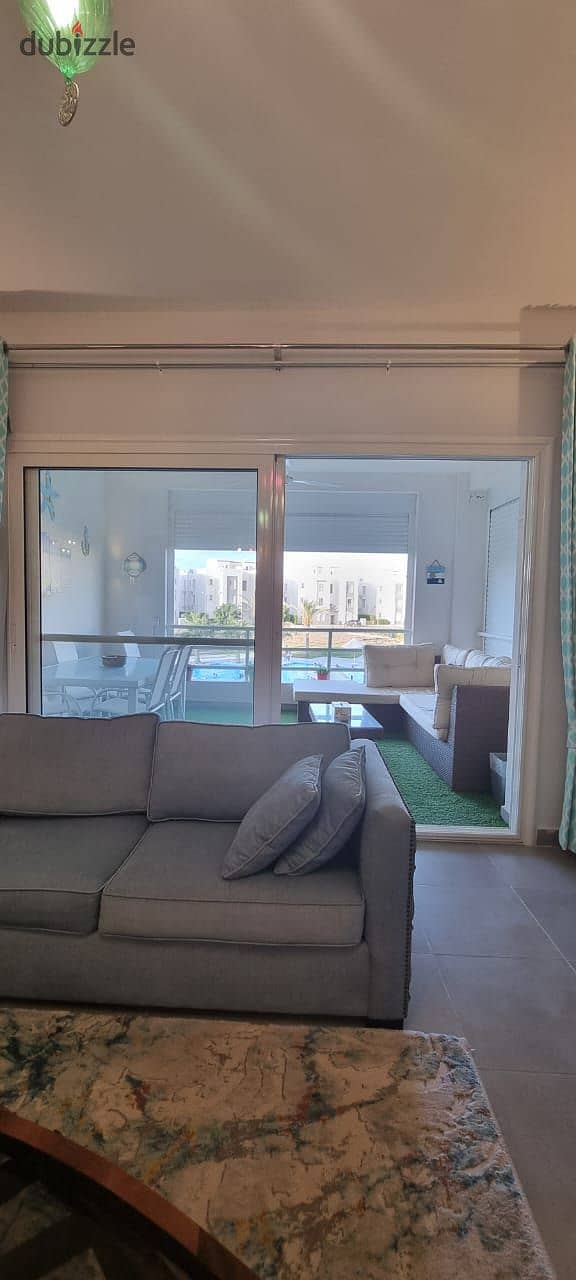 Chalet 144. M in Amwaj North Coast high end finishing overlooking pool for sale with furniture under market price 7