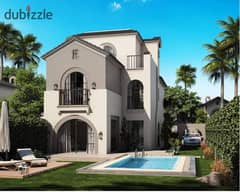 Independent villa 175 m ground floor, first floor and roof with 184m garden + 53 m roof for sale in Sarai Compound in New Cairo, Rai Valleys phase,