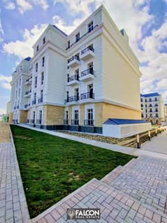 Two-room apartment, immediate receipt, fully finished, with a unique architectural design, in a prime location in the Latin Quarter, New Alamein