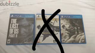 Last of us 2 & Ghost of tsushima Ps4 مفيش بدل