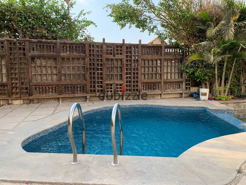 For Rent Furnished Villa With Swimming Pool in Compound Katameya Residence 0