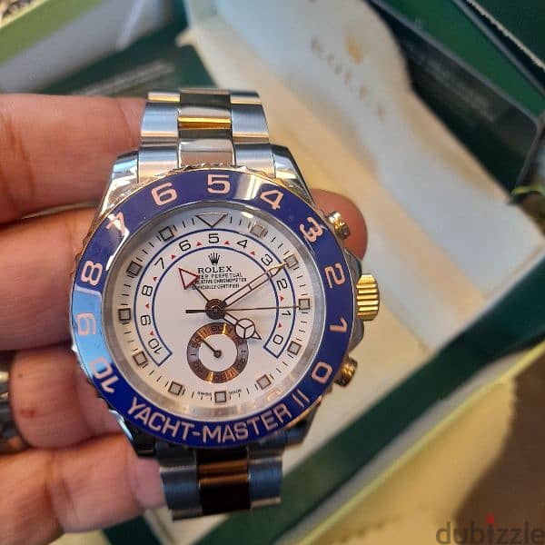 Rolex yachtmaster 2 half gold similar original 
sapphire crystal 2