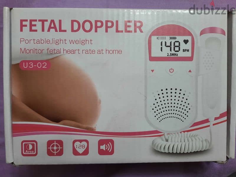 جهاز fetal doppler  لقياس نبض الجنين في المنزل 2