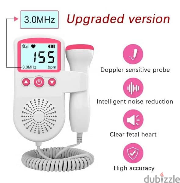 جهاز fetal doppler  لقياس نبض الجنين في المنزل 7