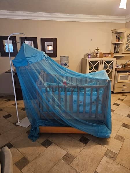 Baby Crib سرير أطفال خشب زان عالى الجودة 1