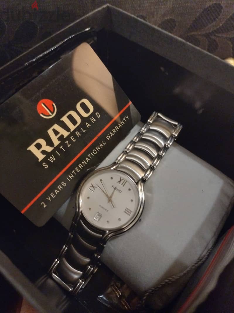 ساعة RADO أصلية استخدام خفيف حالتها ممتازة بعلبتها 3