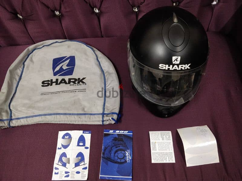 خوذة ريس ماركه شارك الفرنسية مقاس لارج Shark s800 full face helmet 13