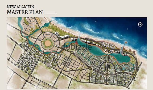 شقة للبيع 230م متشطبة علي بحر الساحل الشمالي ب كمبوند مزارين العلمين الجددة compound mazarine 10