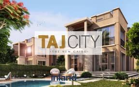 For sale, villa in taj city , 143 m, with a 108 m garden, next to Cairo Airport, New Cairo