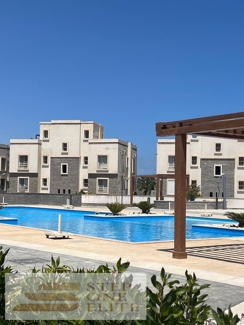 The best village on the North Coast, chalet for sale in installments in Amwaj 3