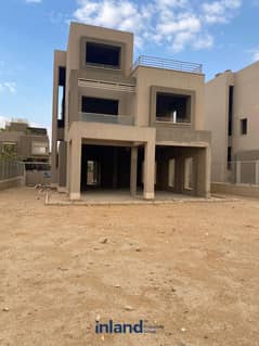 Twin House for sale in front of the American University in La Terra Compound, immediate receipt in the heart of the Fifth Settlement