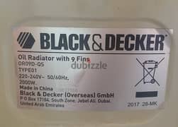 بلاك اند ديكر دفاية زيت ٩-ريشه Black & Decker Oil Heater 9-f