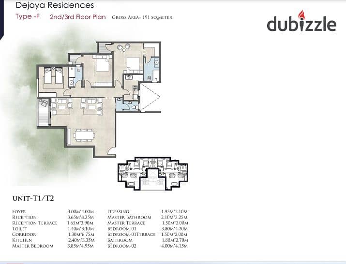 APARTMENT FOR SALE 191 SQ M 3 BEDROOM COMPOUND DEJOYA 1 DIPLOMATIC AREA DIRICT  R8 NEW CAPITAL 2