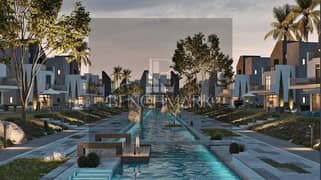 Town House villa for sale in Rivers New Zayed Compound on the 26th of July Corridor, next to Sphinx Airport and Lebanon Square, in installments