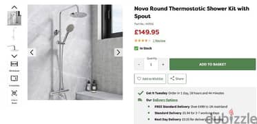 From UK Thermostatic shower kit 0