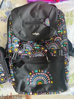 smiggle school bag with lunch bag