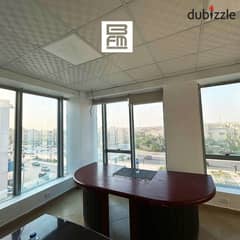 مقر إداري متشطب للايجار واجهة على التسعين الشمالي التجمع الخامس  Fully finished office for rent in 5th Settlement 0