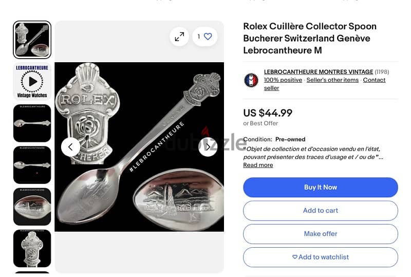 Rolex Cuillère Collector Spoon Bucherer Switzerland Genève 6