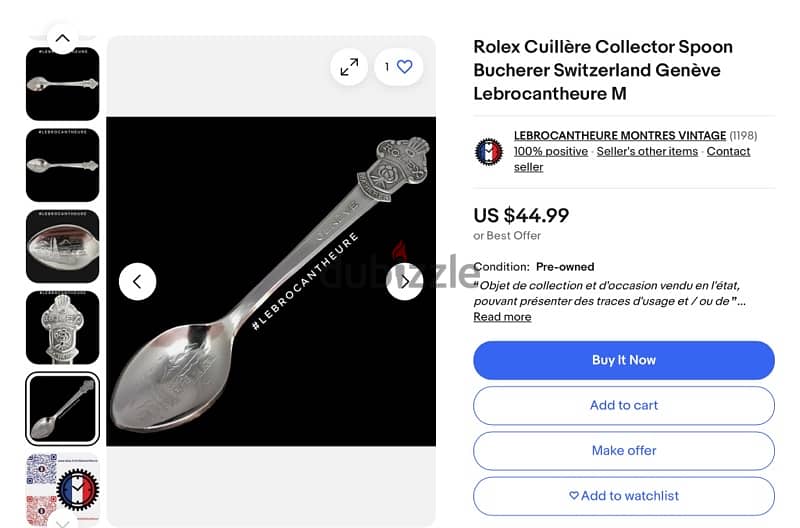 Rolex Cuillère Collector Spoon Bucherer Switzerland Genève 7