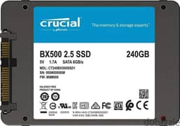 هارد كروشال SSD Crucial BX500 240GB هيلث 77%