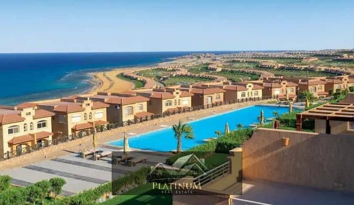 للبيع شاليه في تلال الساحل الشمالي ع البحر بخصم 27% علي الكاش  بمقدم 5% لأطول فترة سداد Telal North Coast 1