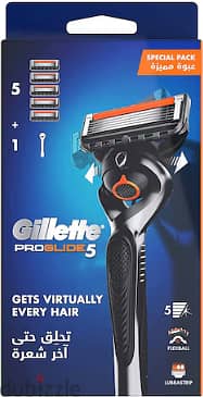 Gillette Proglide 5+5 Blades (ماكينة حلاقه بروجليد مع 5 موس بعلبتها )