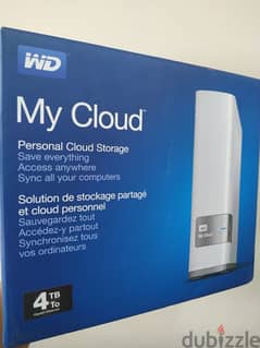 للبيع مستعمل هارديسك My Cloud WD بمساحة 4 تيرا بحالة الزيرو