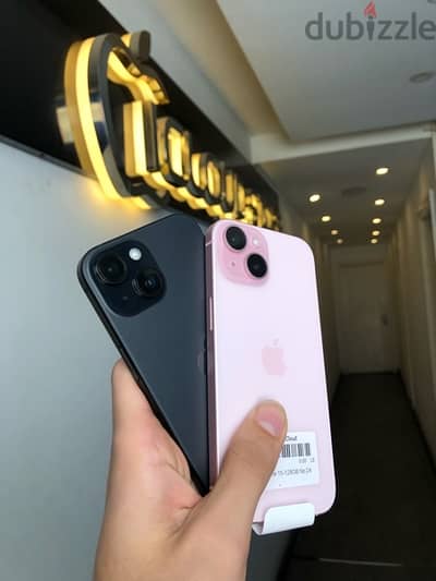 عرض وسعر مميز iPhone 15 128 GB خطين جديد نو اكتف بضمان ومبايعه