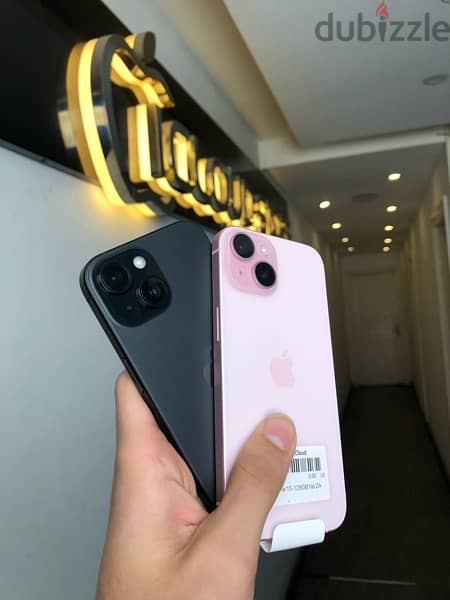 عرض وسعر مميز iPhone 15 128 GB خطين جديد نو اكتف بضمان ومبايعه 0