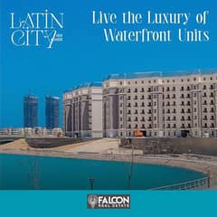 Distinctive view on the lagoon and towers Ready to move a fully finished apartment 126 sqm in the Latin Quarter, Alamein - North Coast