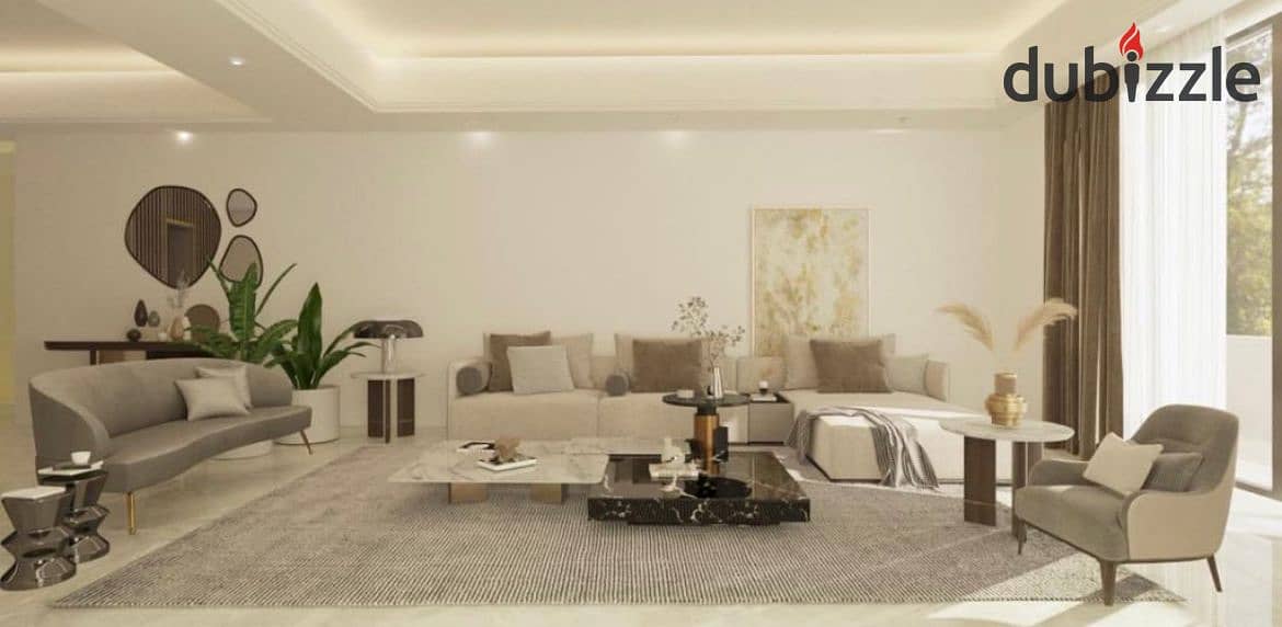 Own a fully finished apartment in Garden City, with installments over 8 years, in Old Sheikh Zayed, in front of ZED Towers 5