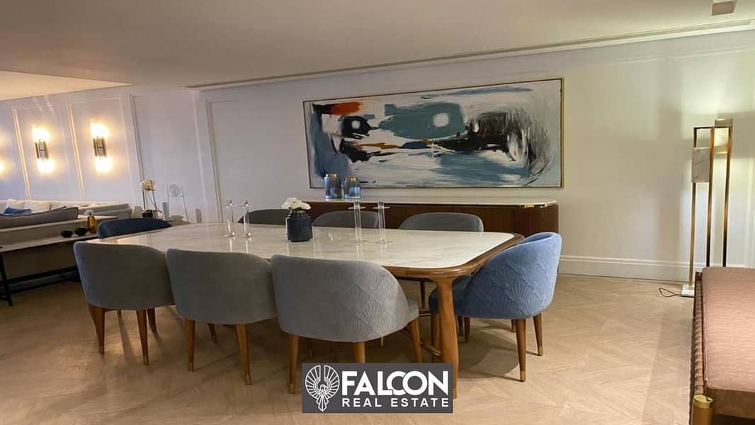 Immediately receive a fully finished apartment in Double View Lagoon and El Alamein Towers, with installments up to 12 years, in the Latin Quarter, No 10