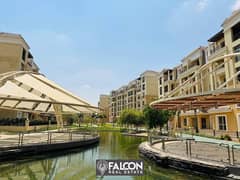 3-bedroom apartment directly overlooking the lake, the most distinguished unit in Sarai Compound, New Cairo, in a very special location in installment