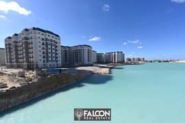 An apartment ready to move in, Ultra Super Lux, immediate receipt, with the most beautiful view in New Alamein City, for sale in installments