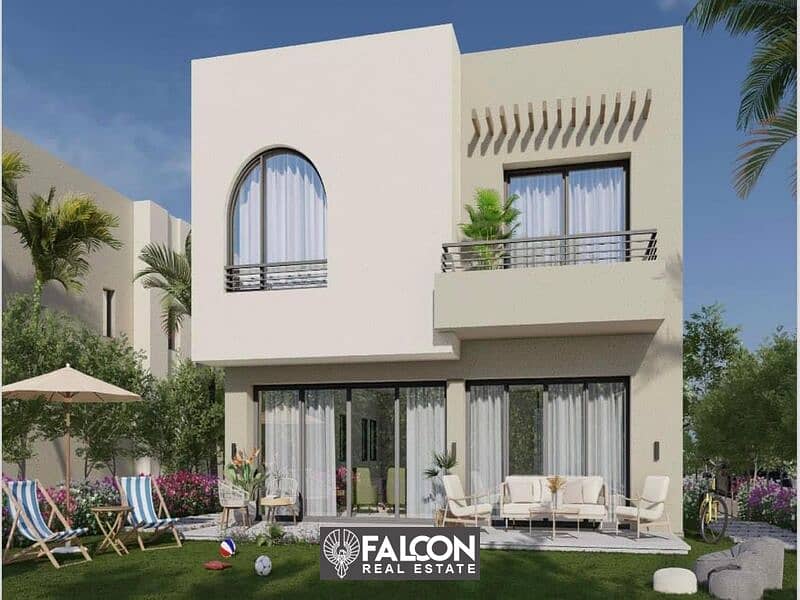 The opportunity to own a 214-meter townhouse villa in Marina 8 at the lowest prices, with a 10% down payment and installments over 7 years. 2