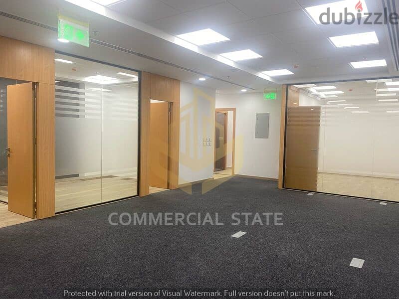 Finished Office at CFC for Rent 181m-مكتب جاهز في كايروفيستيفال سيتي 0