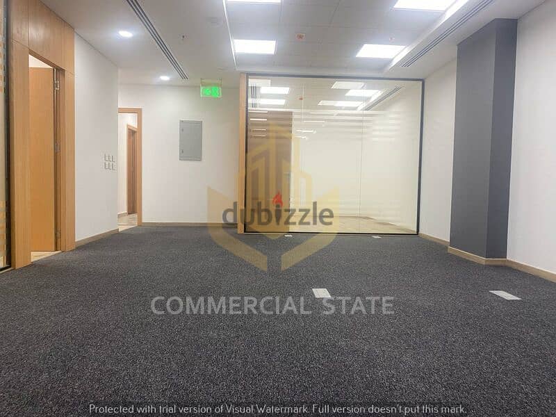 Finished Office at CFC for Rent 181m-مكتب جاهز في كايروفيستيفال سيتي 7