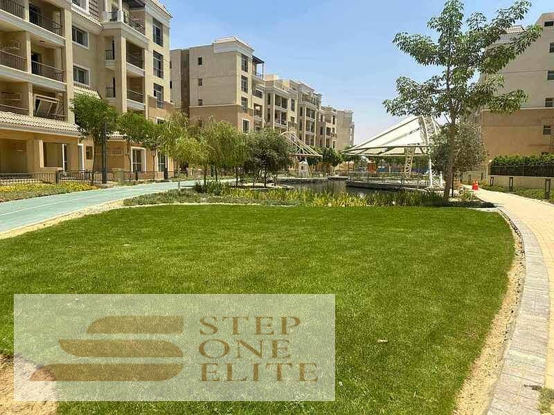 Studio for sale 70 m + private garden 114 m in New Cairo with 42% discount on cash 12