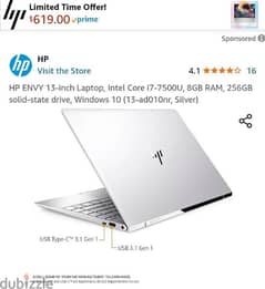 hp laptop envy 7i core bang&olefsen slim silver