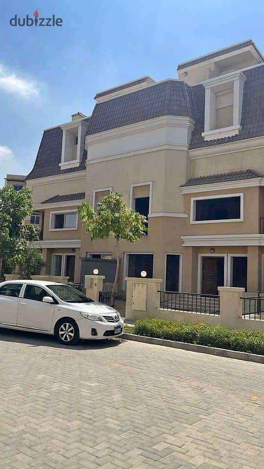 Villa for sale, 206m in Sarai Compound New Cairo directly in front of Madinaty 3