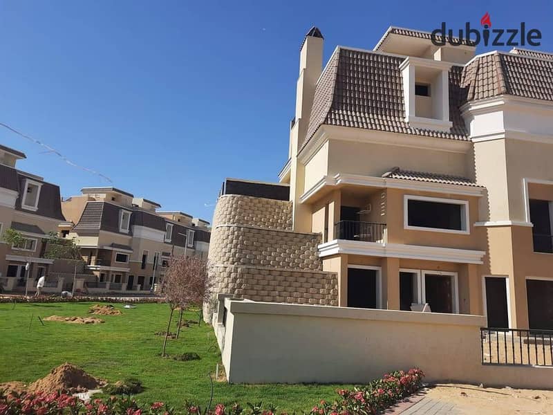 Villa for sale, 206m in Sarai Compound New Cairo directly in front of Madinaty 5