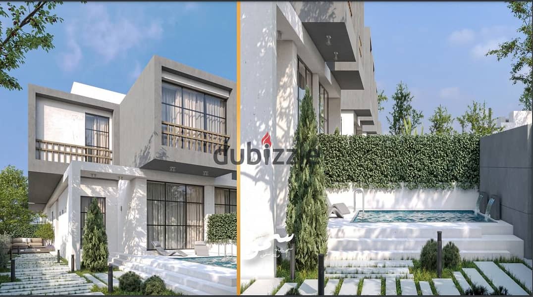 فيلا للبيع في كمبوند  سمو في الحزام الاخضر مساحه  180م + 90 جاردن  تقسيط على 10 سنوات Villa for sale in Sowmo Compound  in  Green belt   Area: 180 m 7