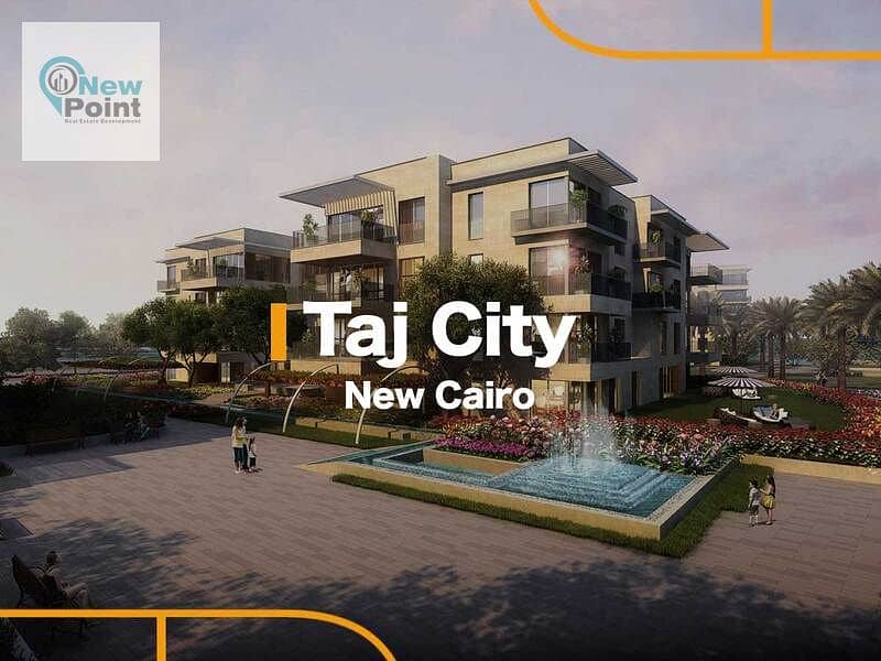 Apartment with garden for sale in the most luxurious compounds in New Cairo, Tag City 2