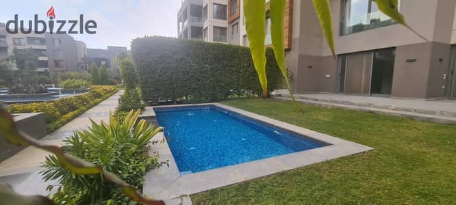 luxurious fully furnished  ground floor apartment 320m with private swimming pool - first hand - prime location near to the Waterway