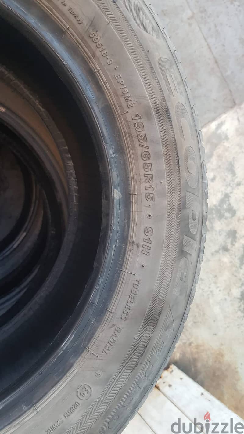 فرصة طقم اطارات ( كاوتش ) بريدجستون  Bridgestone مقاس195/65/15 6