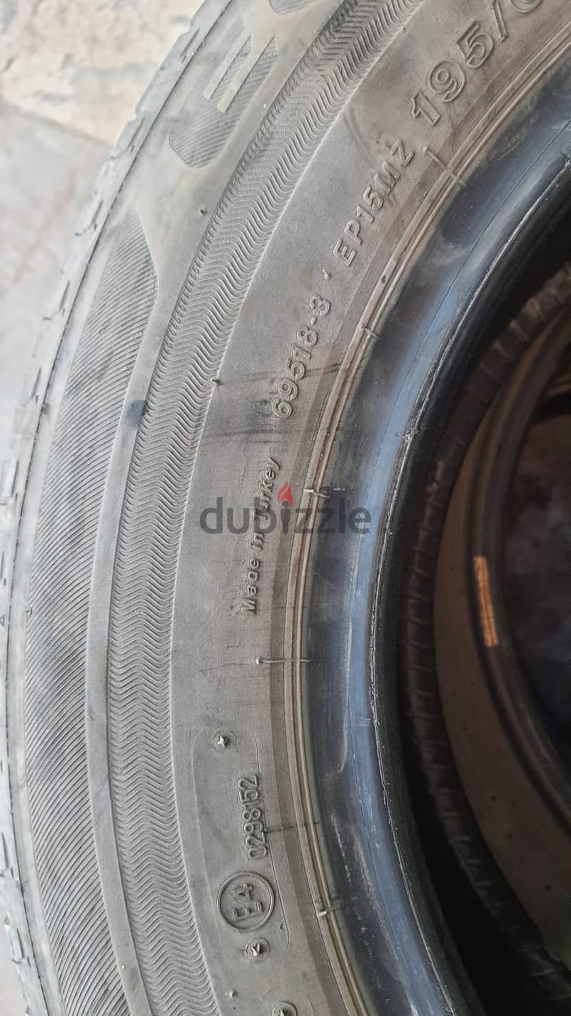 فرصة طقم اطارات ( كاوتش ) بريدجستون  Bridgestone مقاس195/65/15 7