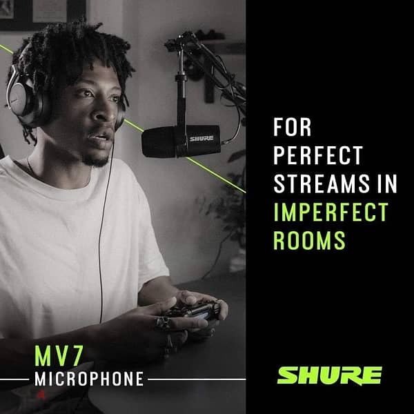 Shure Mv7 Microphone - USB / XLR / Headphone jack 2